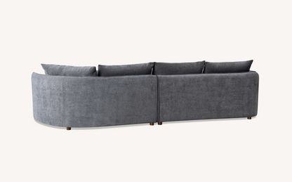 Aluxo Rubin Corner Chaise in Charcoal Boucle Default Title