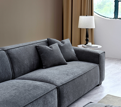Aluxo Dakota Sofa Range in Charcoal Boucle Corner Chaise