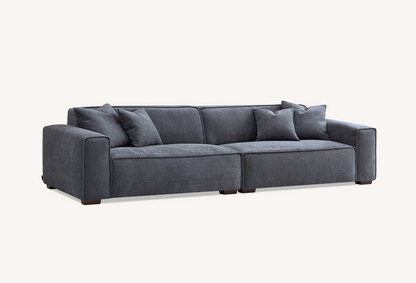 Aluxo Dakota Sofa Range in Charcoal Boucle Corner Chaise