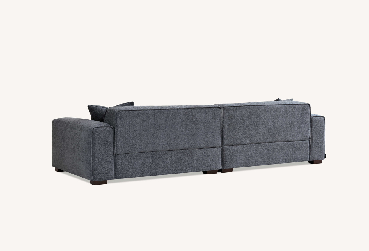 Aluxo Dakota Sofa Range in Charcoal Boucle Corner Chaise