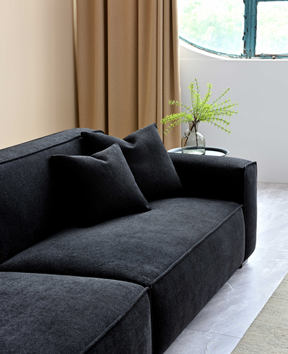 Aluxo Dakota Sofa Range Chaise in Midnight Boucle Corner Chaise