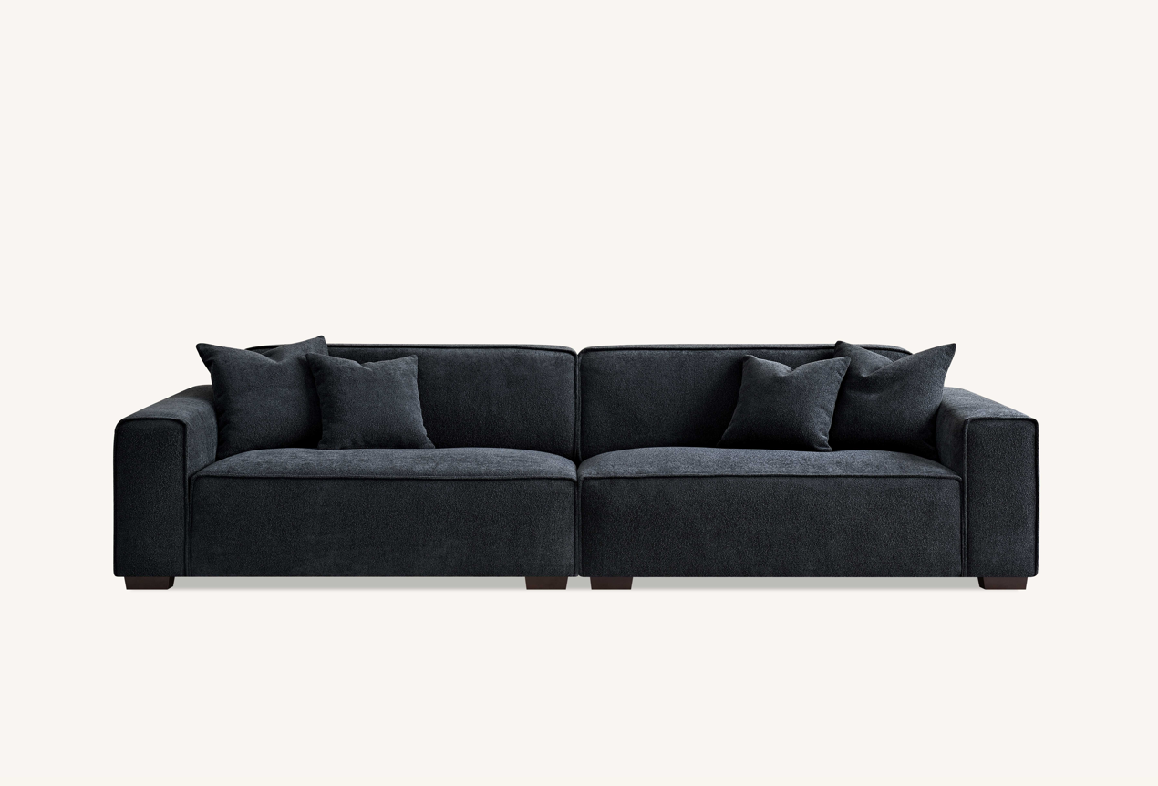 Aluxo Dakota Sofa Range Chaise in Midnight Boucle Corner Chaise