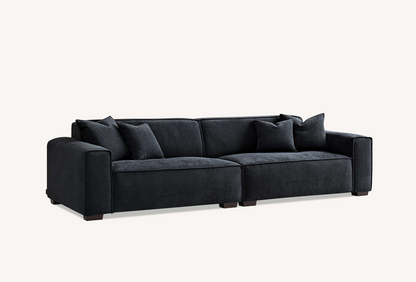 Aluxo Dakota Sofa Range Chaise in Midnight Boucle Corner Chaise
