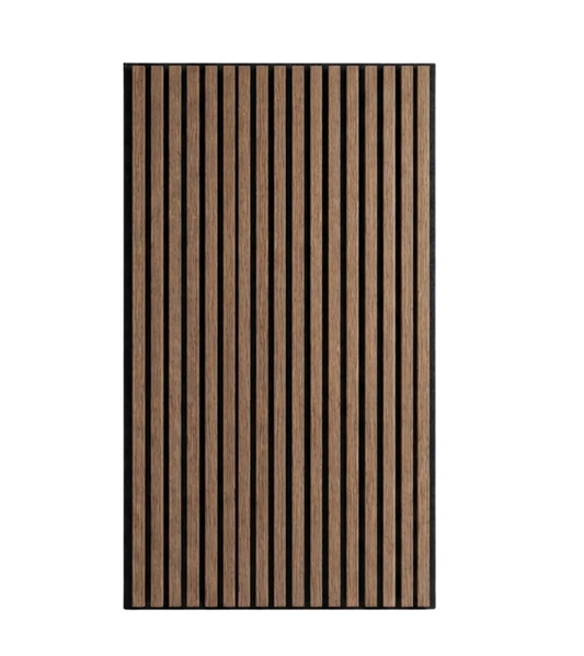 Crafted Luxe Premium Half Wall 3-Sided Acoustic Slat Panels (3 Pack)