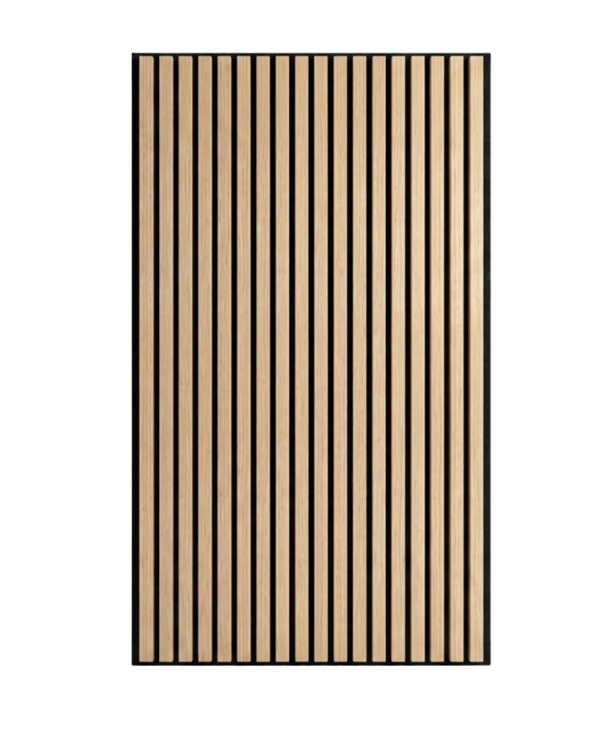 Crafted Luxe Premium Half Wall 3-Sided Acoustic Slat Panels (3 Pack)