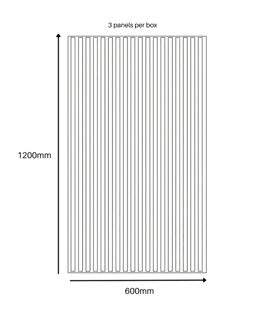 Crafted Luxe Premium Half Wall 3-Sided Acoustic Slat Panels (3 Pack)
