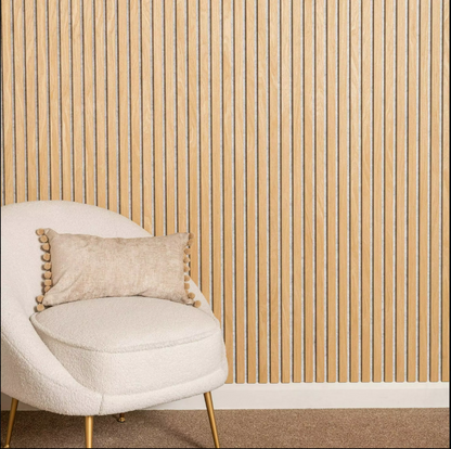 Crafted Luxe Premium Acoustic Slat Wall Panels (2 Pack)
