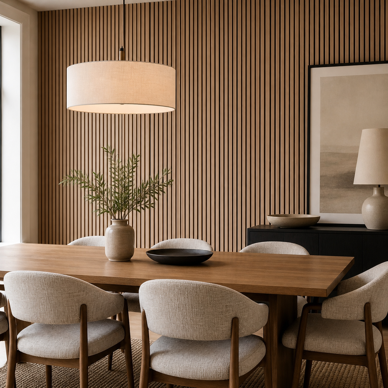 Crafted Luxe Premium Acoustic Slat Wall Panels (2 Pack)