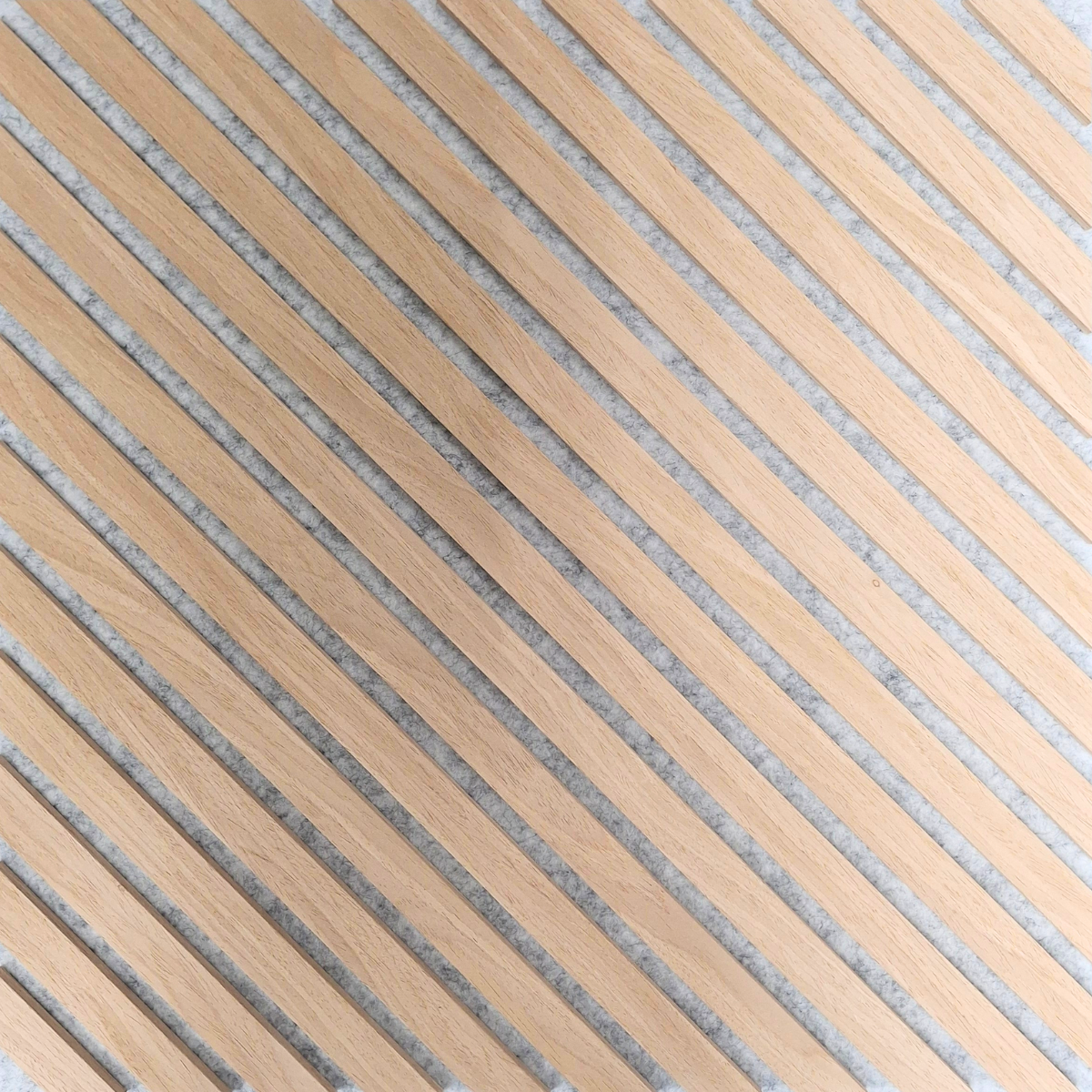 Crafted Luxe Premium Geometric Acoustic Wall Panels – Oak on Grey Felt