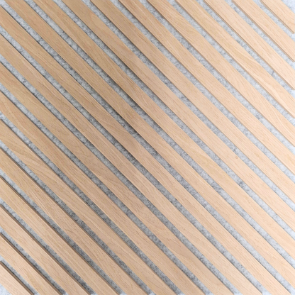 Crafted Luxe Premium Geometric Acoustic Wall Panels – Oak on Grey Felt
