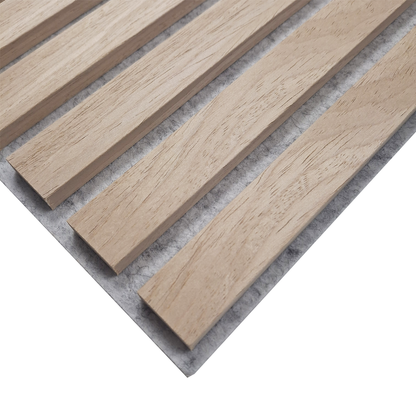 Crafted Luxe Premium Geometric Acoustic Wall Panels – Oak on Grey Felt