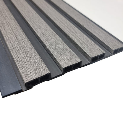 WPC Wood Effect Slatted Wall Panels Ash Grey
