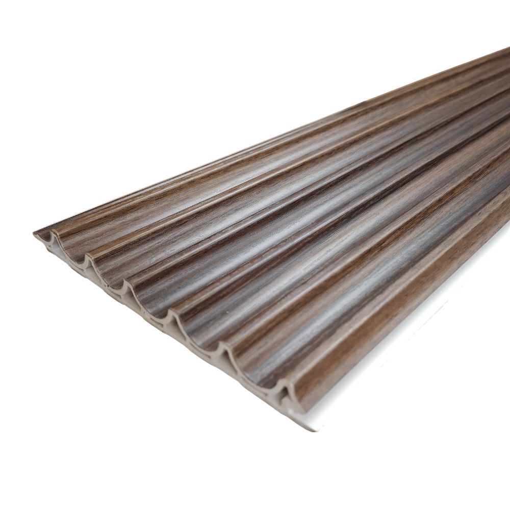 WPC Wood Effect Wave Style Wall Panels Light Oak