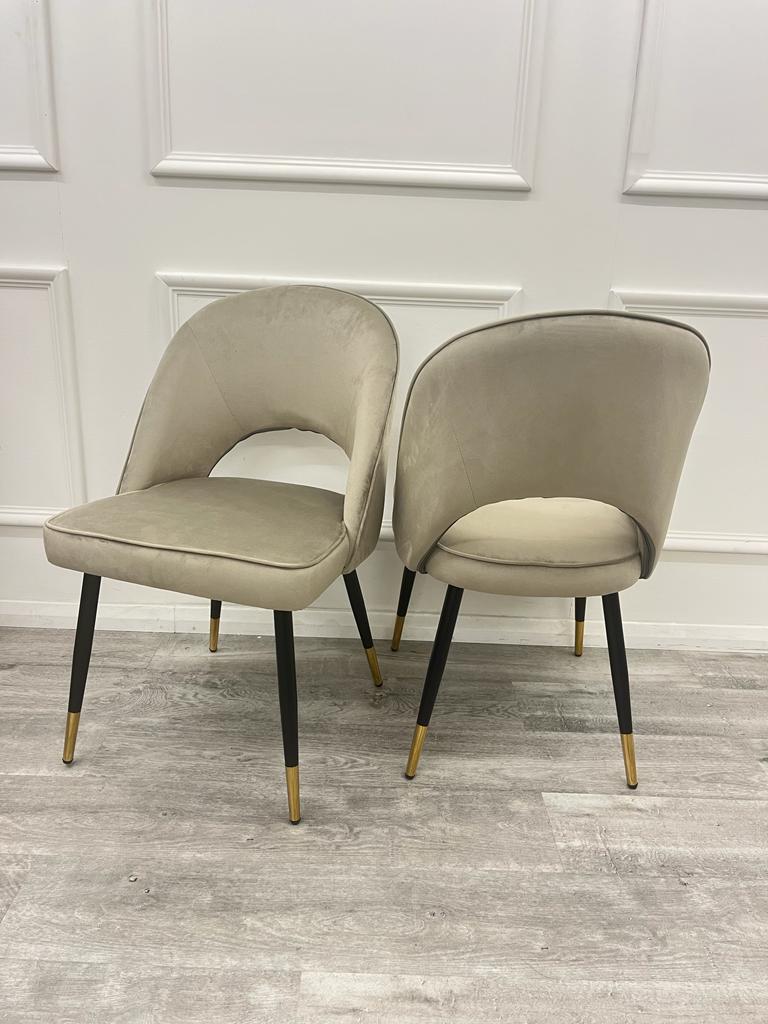 Astra Dining Chair Cream Leather