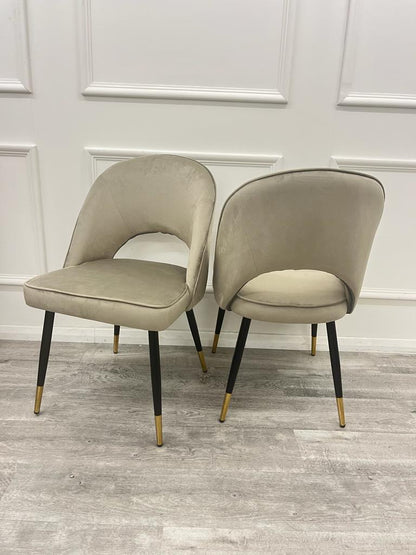 Astra Dining Chair Cream Leather