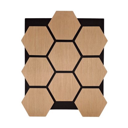 Hexagon Wood Acoustic Wall Panels Walnut