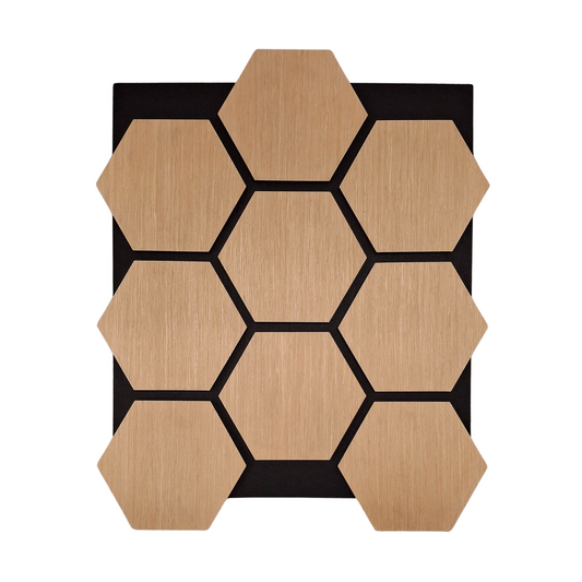 Hexagon Wood Acoustic Wall Panels Walnut