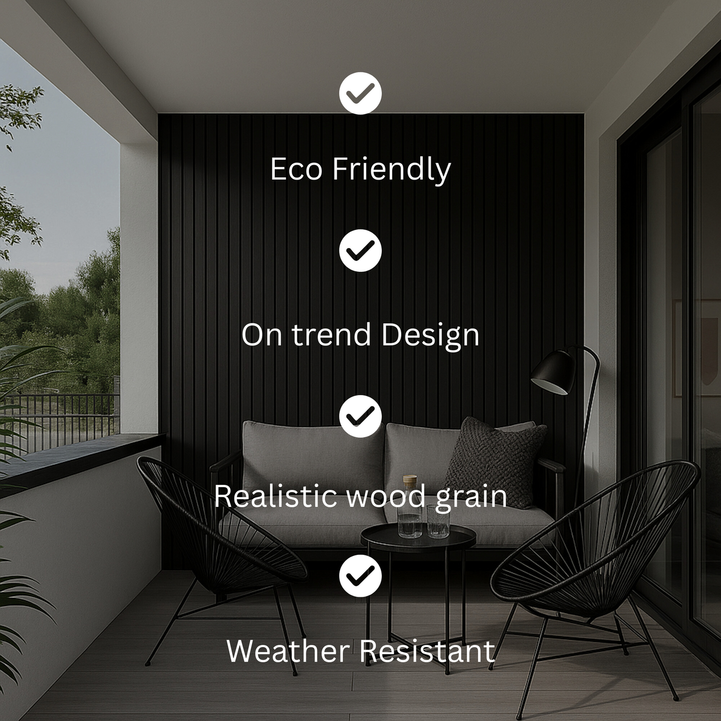 Exterior Composite Wall Panels 290cm (2 panels per box) Light Oak