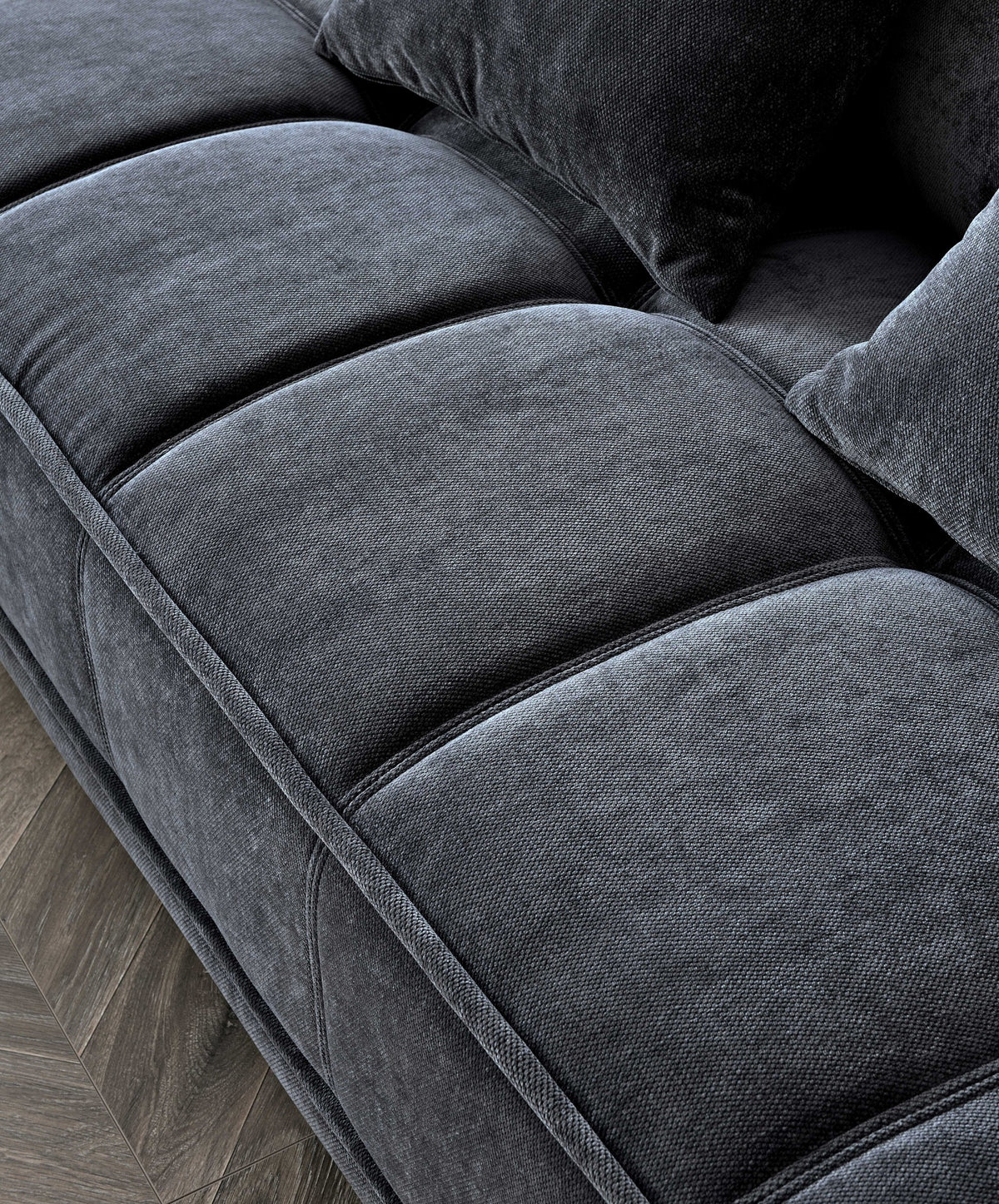 ALUXO® Gramercy Sofa Collection in Steel Grey Velvet