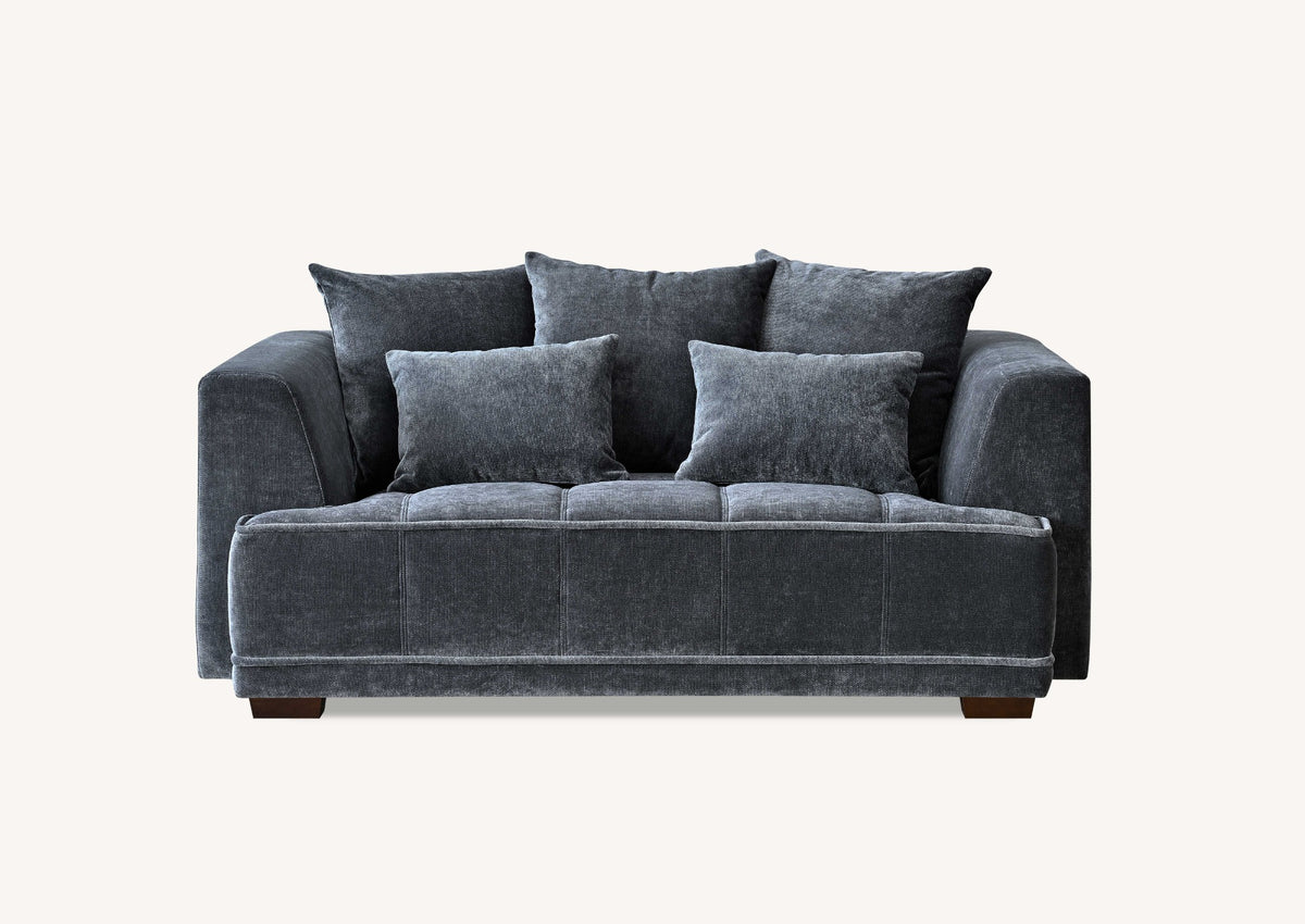 ALUXO® Gramercy Sofa Collection in Steel Grey Velvet