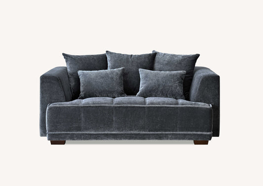 ALUXO® Gramercy Sofa Collection in Steel Grey Velvet