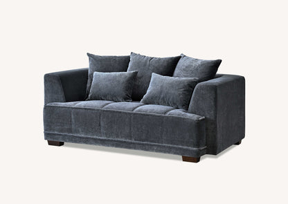 ALUXO® Gramercy Sofa Collection in Steel Grey Velvet