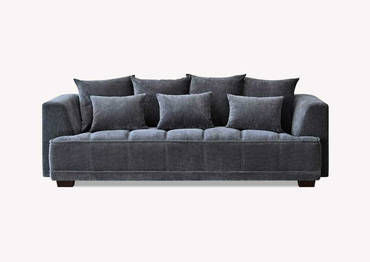 ALUXO® Gramercy Sofa Collection in Steel Grey Velvet
