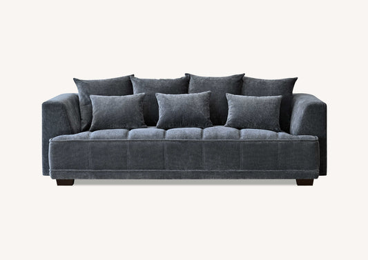 ALUXO® Gramercy Sofa Collection in Steel Grey Velvet