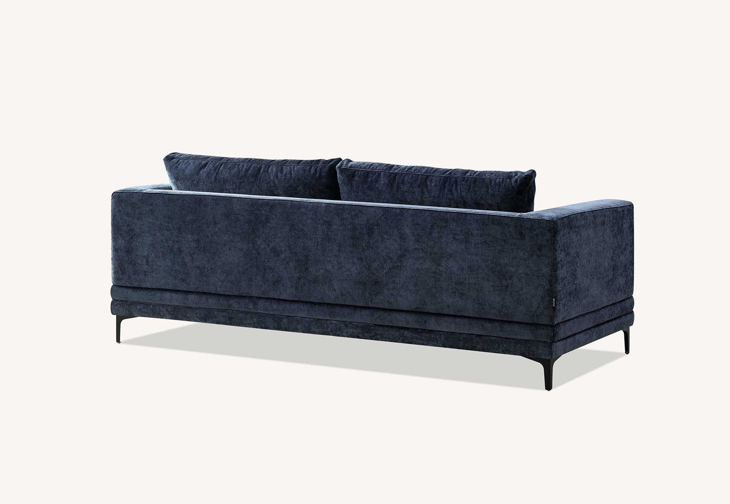 Aluxo Lenox Sofa Range in Aegean Blue Velvet 2 Seater