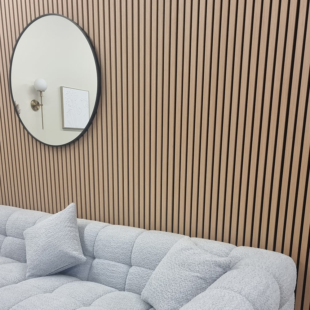 Acoustic Wood Slatted Wall Panels White Oak