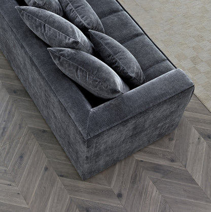 ALUXO® Gramercy Sofa Collection in Steel Grey Velvet
